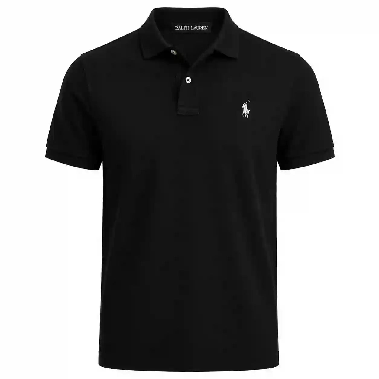 RL Polo Shirt Black - Premium Pique Cotton